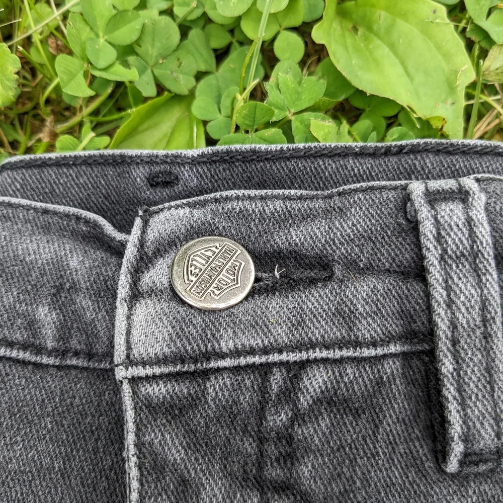 Harley Davidson Y2K Black‎ faded cutoff denim shorts
